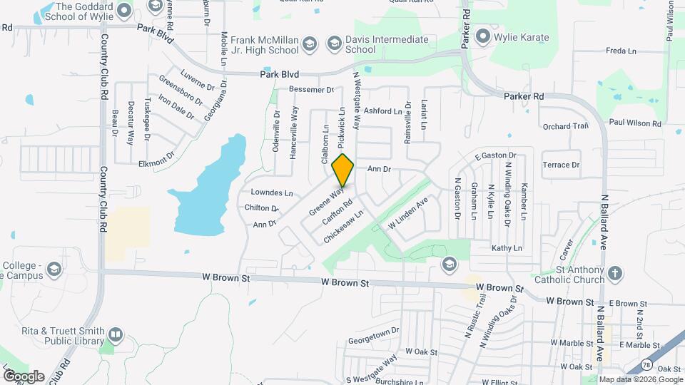 803 Greene Way Map and Location Details