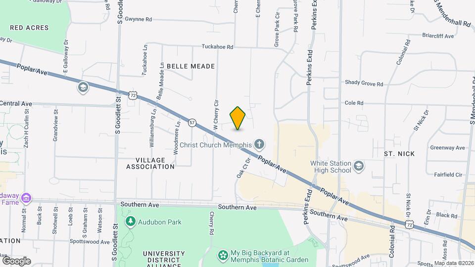 4400 Poplar Ave Map and Location Details