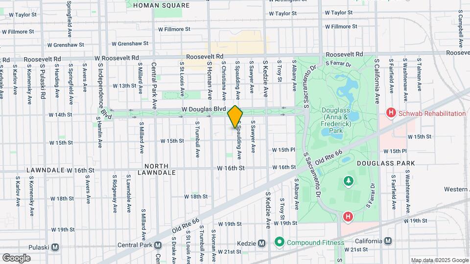 1434 S Spaulding Ave Map and Location Details