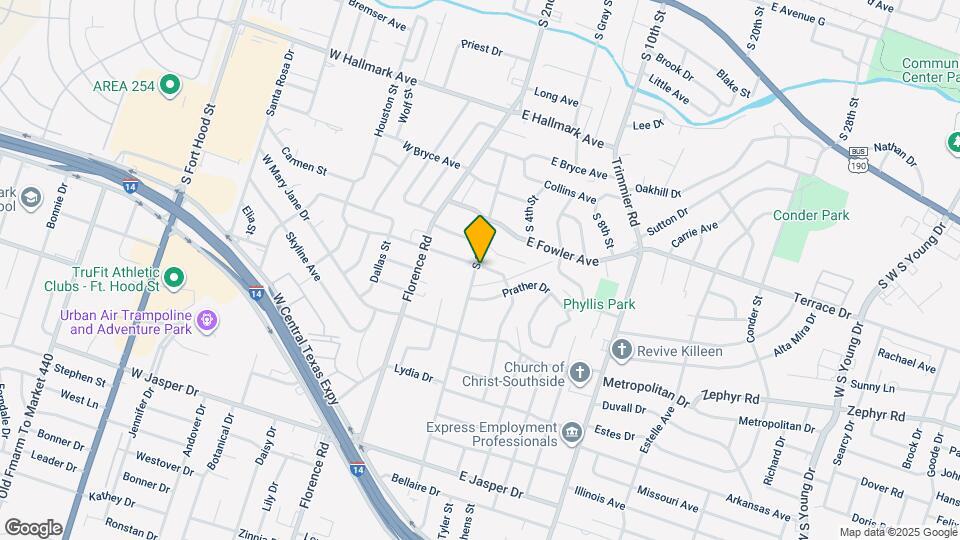 1302 S 2nd St Map and Location Details