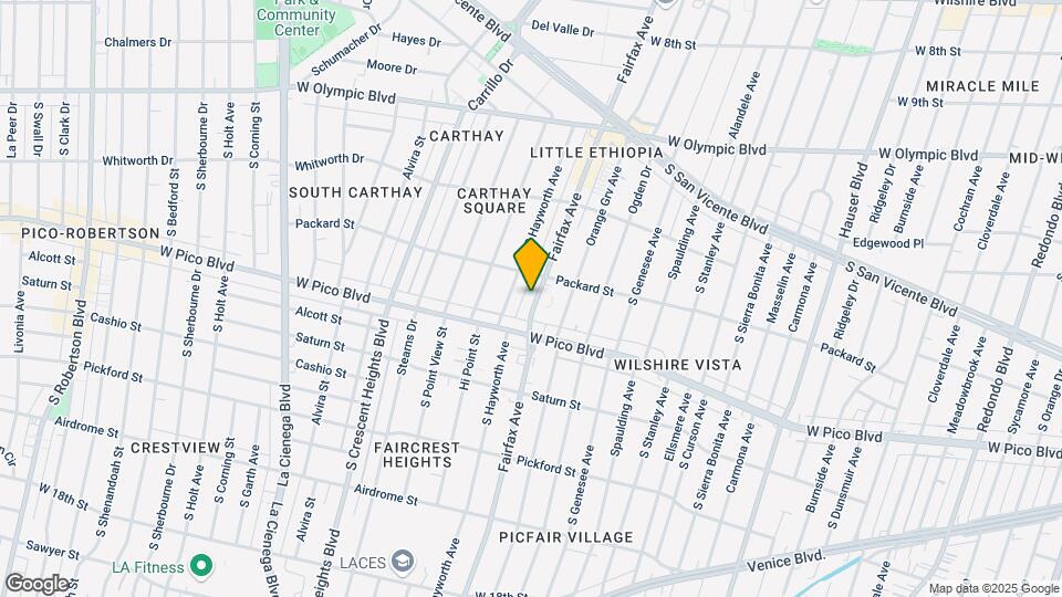 1225 S Fairfax Ave Mapa y Detalles de la Ubicación