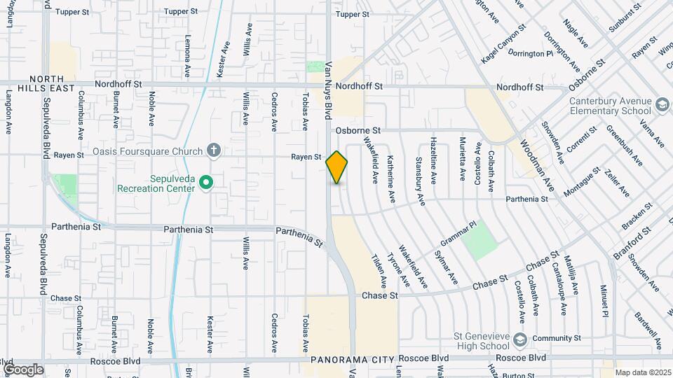8802 Van Nuys Blvd Map and Location Details
