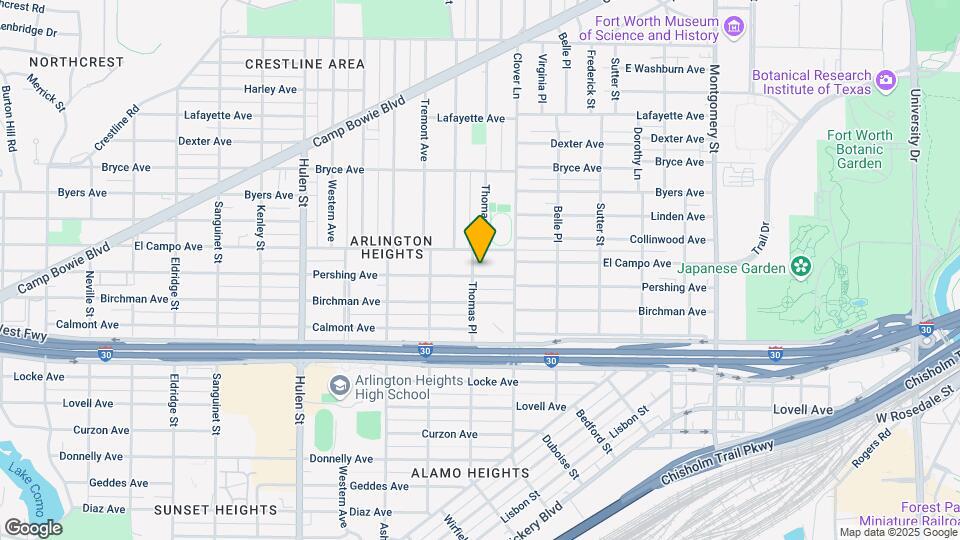 4132 Pershing Ave Map and Location Details
