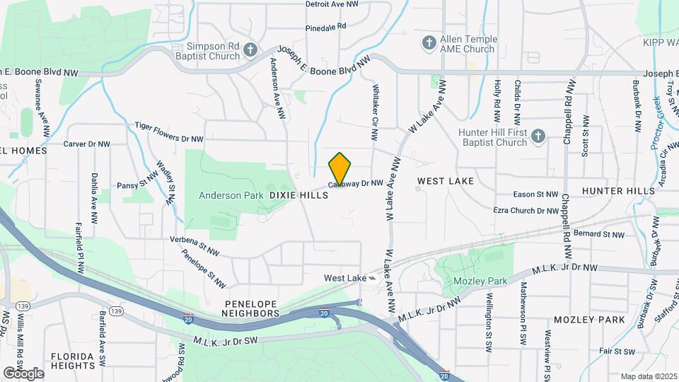 1842 Calloway Dr NW Map and Location Details