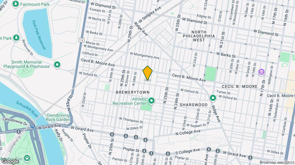 2631 W Oxford St Map and Location Details