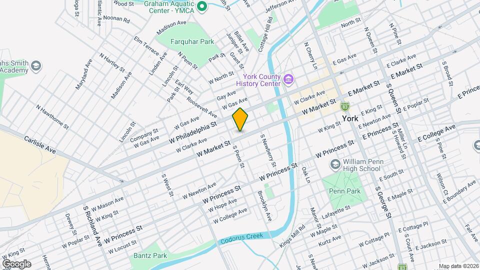 361 W Market St Map and Location Details