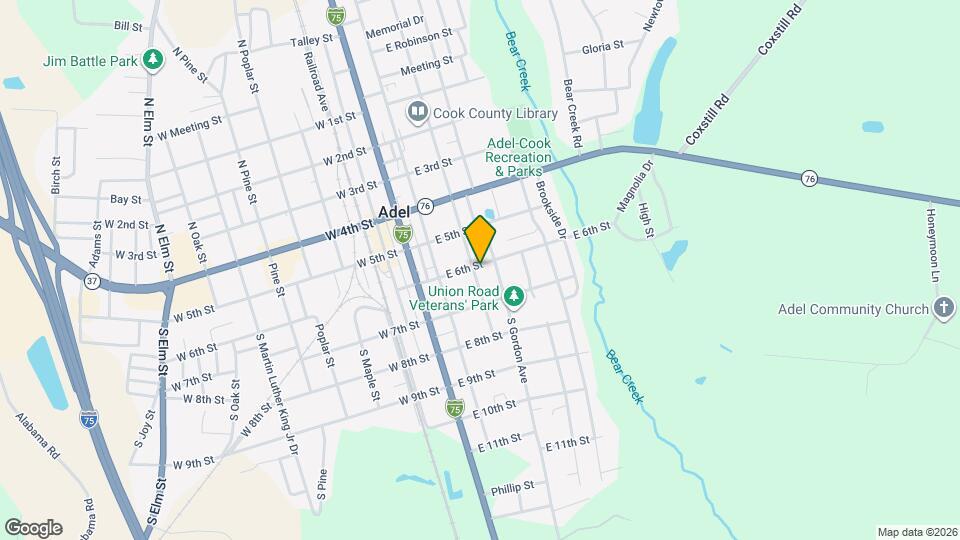 300 E 6th St Map and Location Details