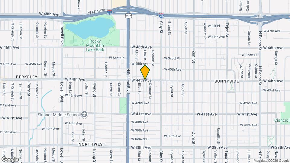 2832 W 44th Ave Map and Location Details