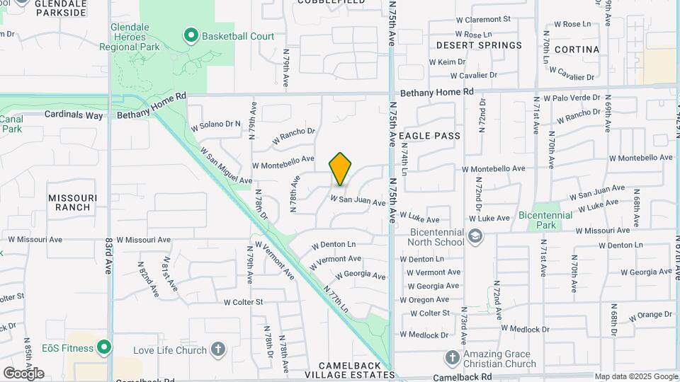 7586 W Montebello Ave Map and Location Details