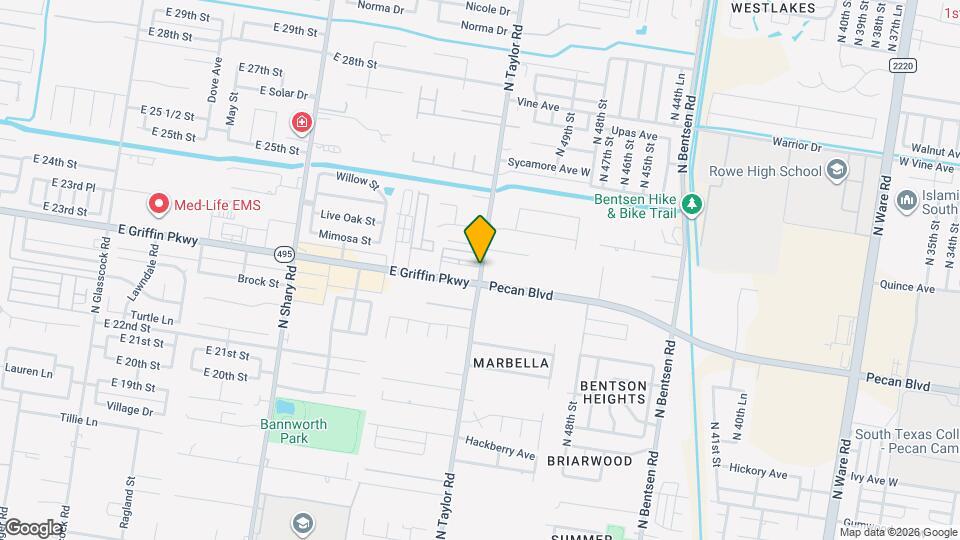 2600 Mimosa St Map and Location Details