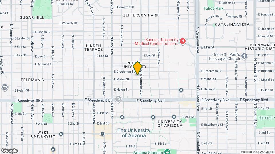 1233 E Mabel St Map and Location Details