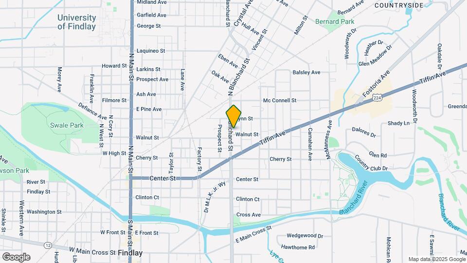 501 N Blanchard St Map and Location Details