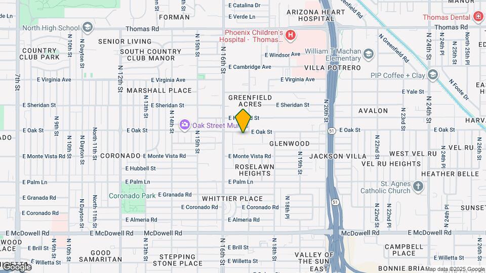 1635 E Oak St, Unit 3 Mapa y Detalles de la Ubicación