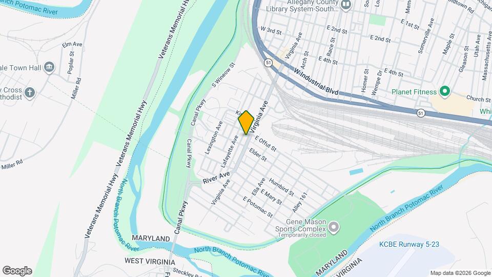 1021 Virginia Ave Map and Location Details