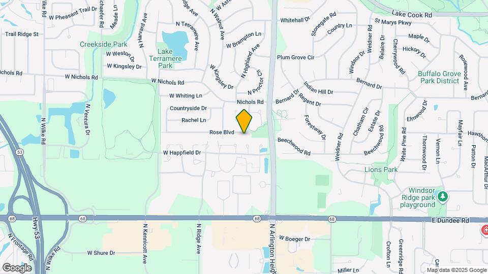 1341 Rose Blvd Map and Location Details