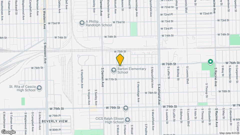 7607 S Wolcott Ave Map and Location Details