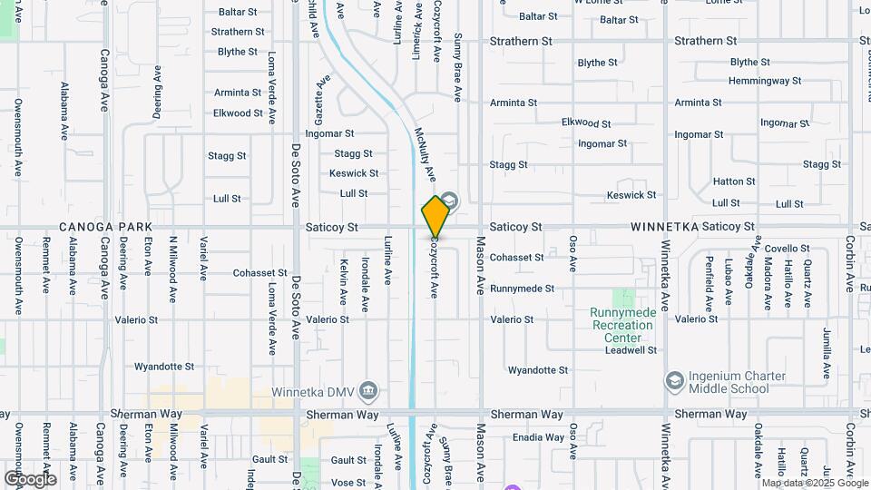 7538 Cozycroft Ave Map and Location Details