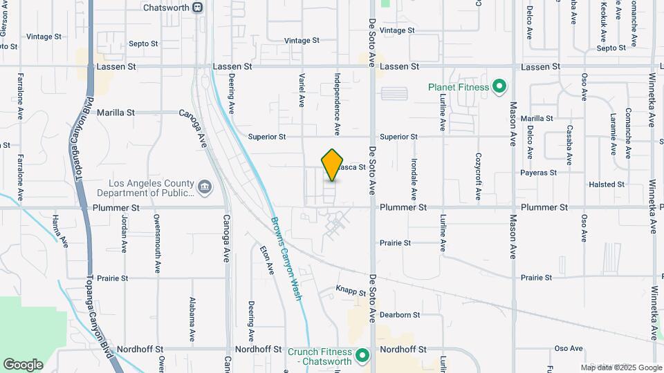 21001 Plummer St Map and Location Details