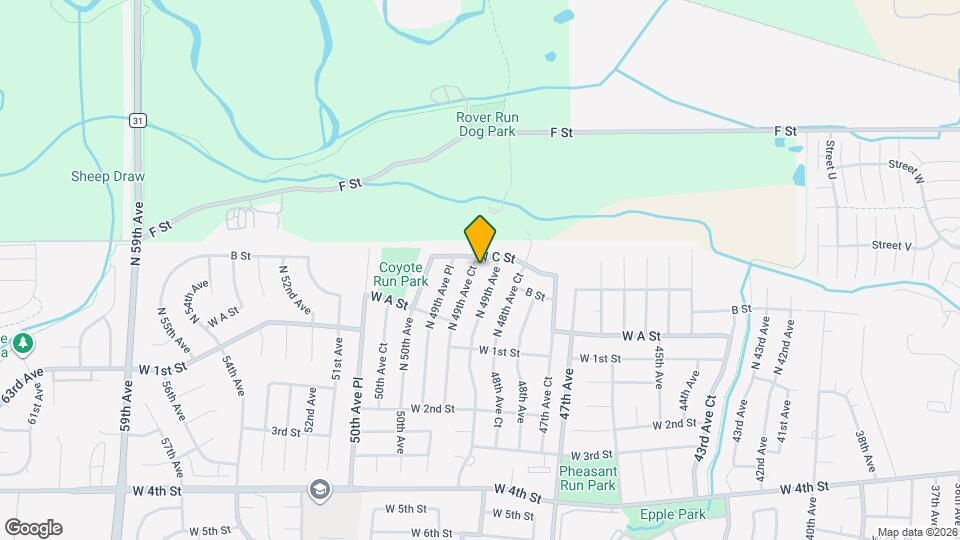 314 N 49th Ave Ct Map and Location Details