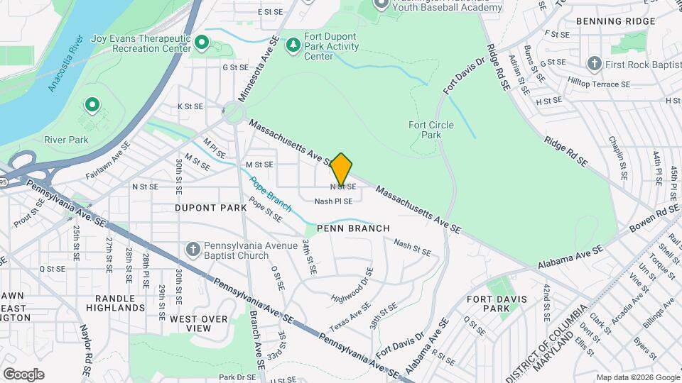 3505 N St SE Map and Location Details