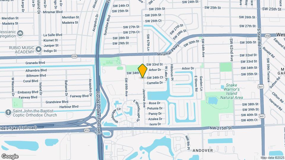 6802 SW 34th Ct Map and Location Details
