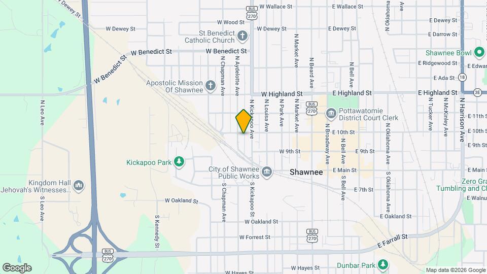 515 W 10th St Map and Location Details