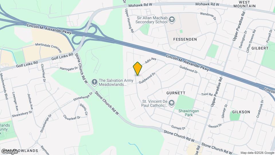 599 Upper Horning Rd Map and Location Details