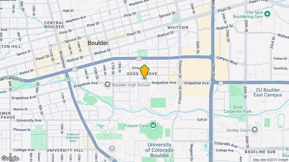 2043 Arapahoe Ave Mapa y Detalles de la Ubicación