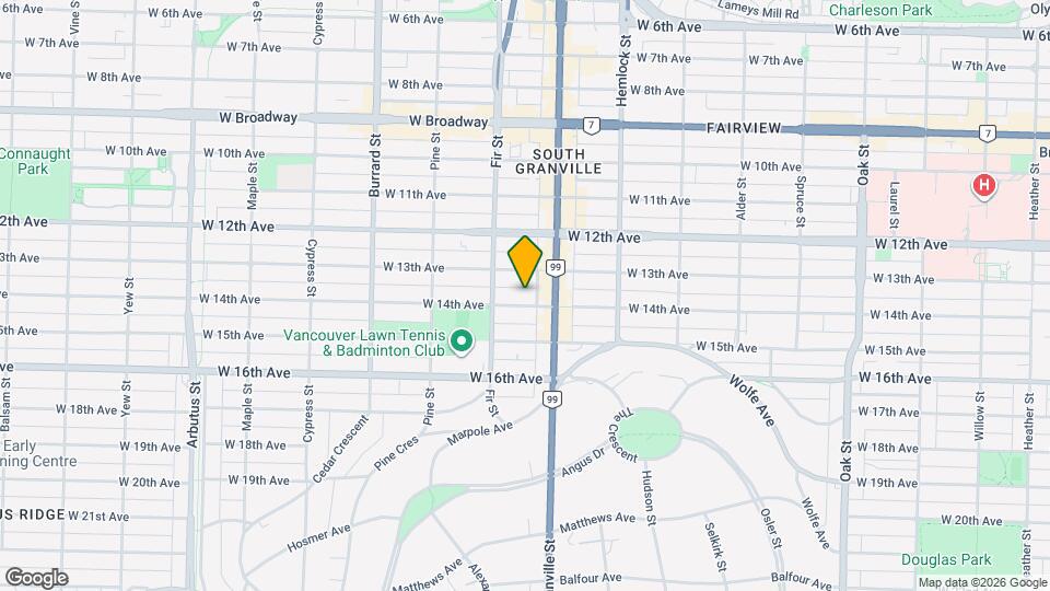 1545 W 14th Ave Map and Location Details