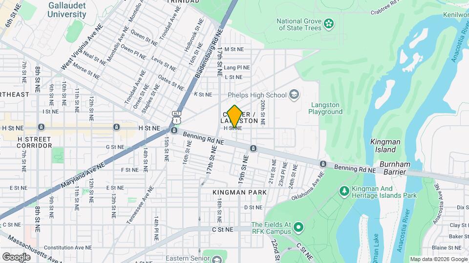 1723 H St NE Map and Location Details