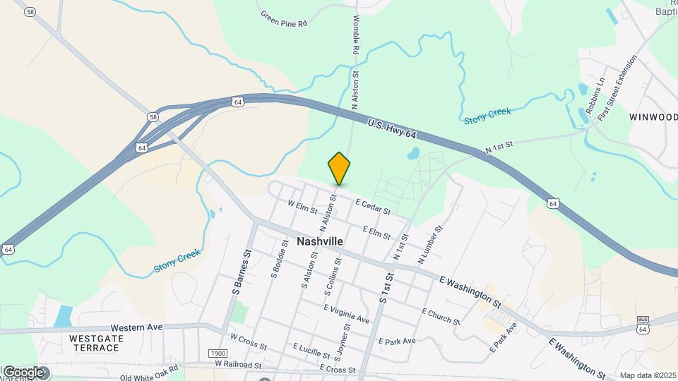 100 E Cedar St Map and Location Details