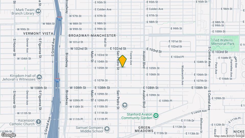 318 E 105th St Mapa y Detalles de la Ubicación