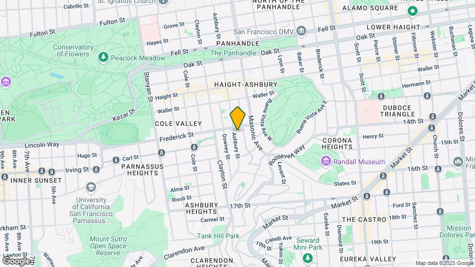 820 Ashbury St Map and Location Details