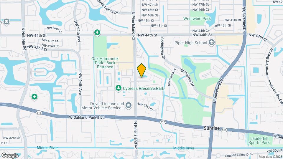 8771 NW 39th St Map and Location Details