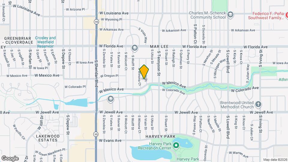 1693 S Vrain St Mapa y Detalles de la Ubicación