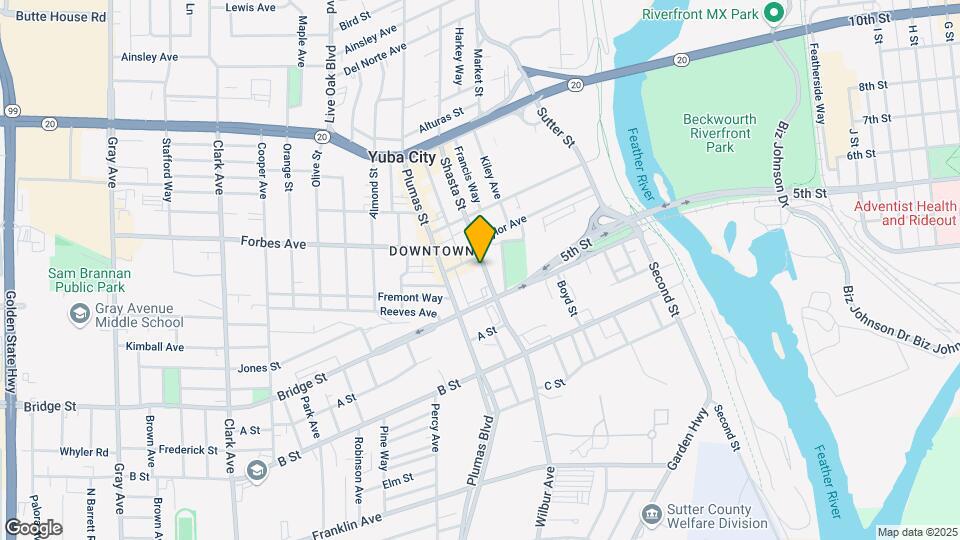 634 Shasta St Map and Location Details