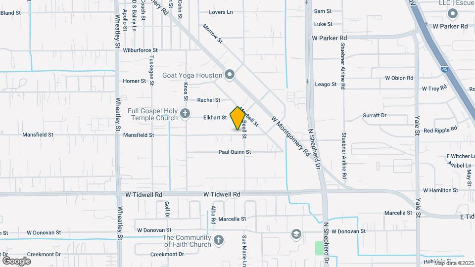 810 Mansfield St Map and Location Details