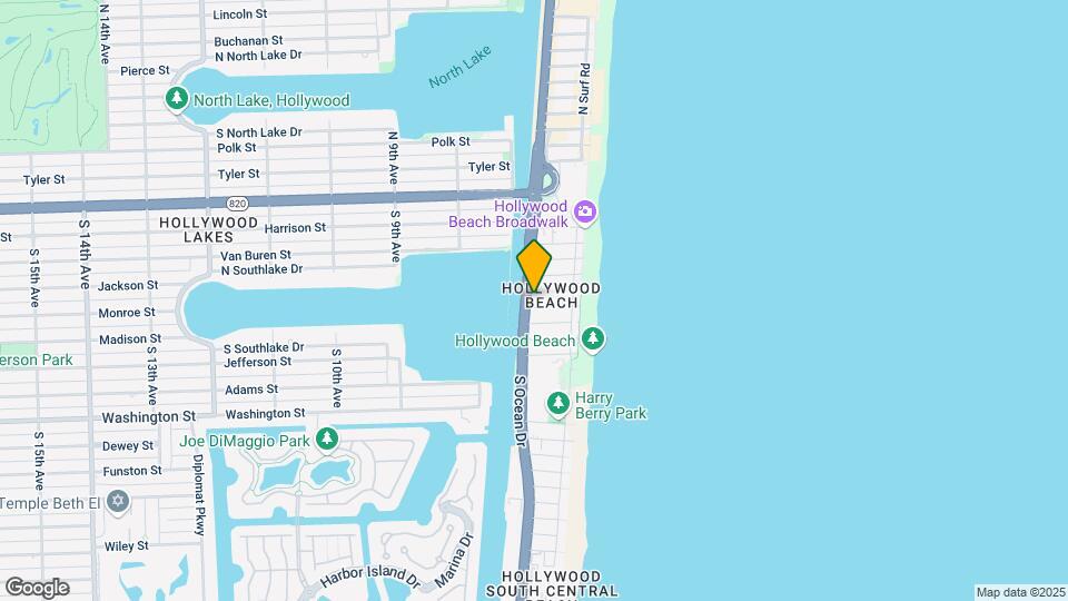 605 S Ocean Dr Map and Location Details