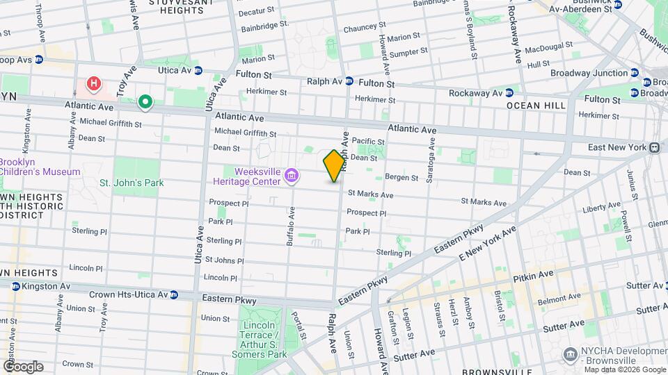 1381 St Marks Ave, Unit 1B Mapa y Detalles de la Ubicación