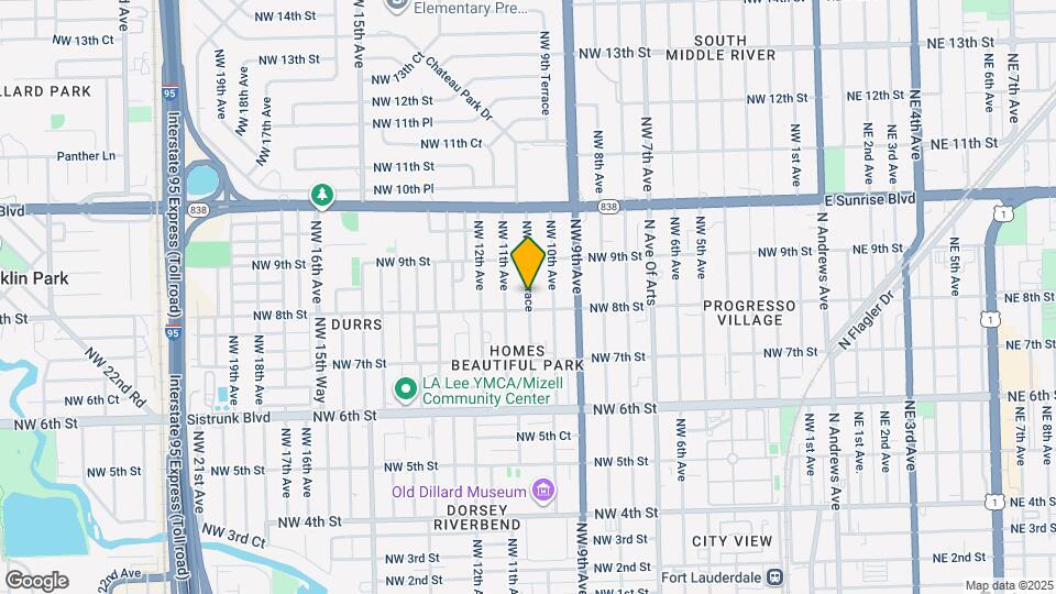 825 NW 10th Terrace Map and Location Details