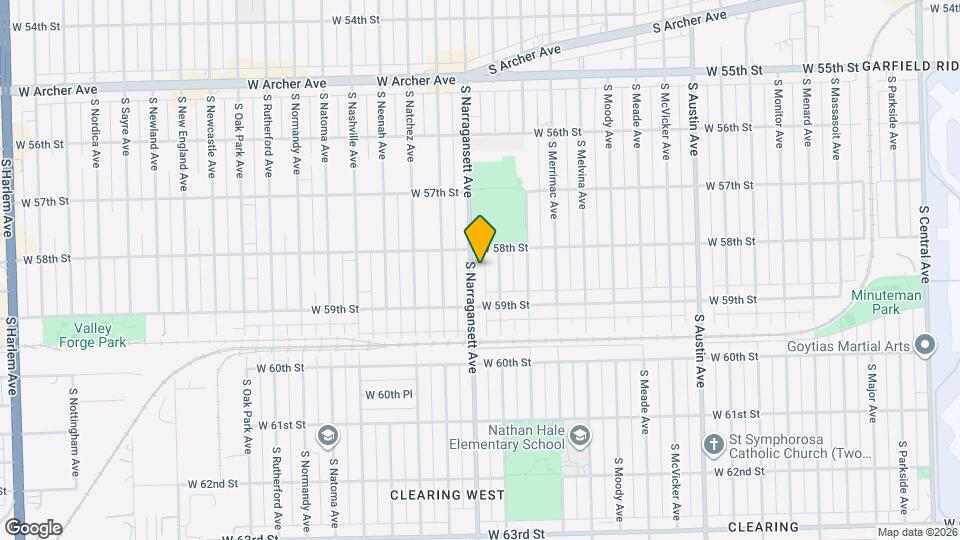 5819 S Narragansett Ave Map and Location Details