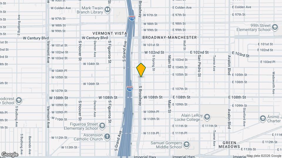 10510 1/2 S Broadway Mapa y Detalles de la Ubicación