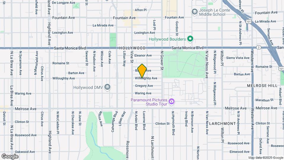 5918 1/2 Willoughby Ave Map and Location Details