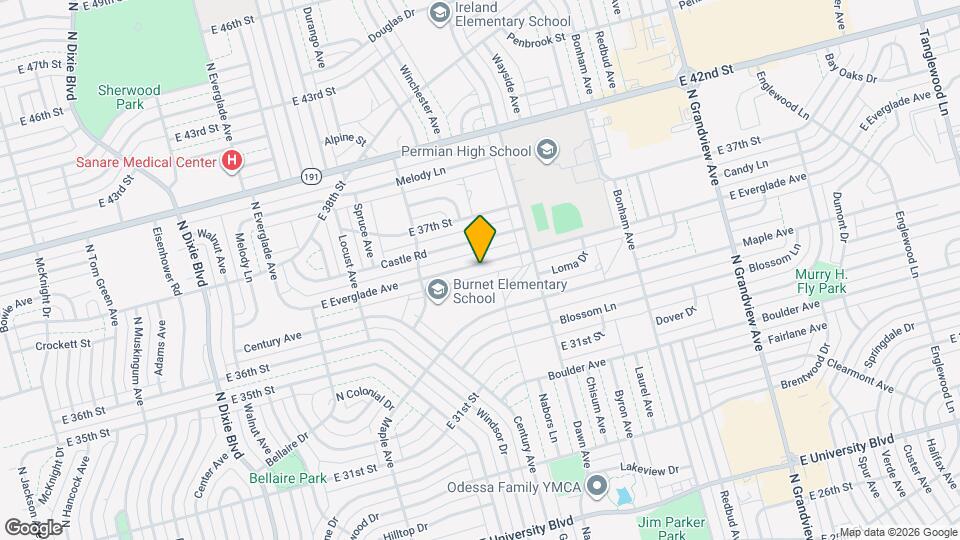 1620 E Everglade Ave Map and Location Details