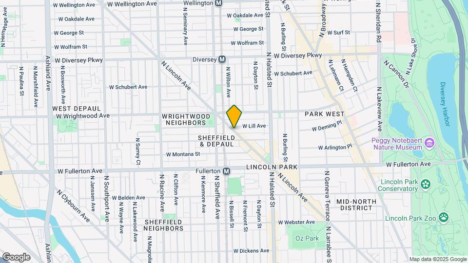 2519 N Lincoln Ave, Unit 2D Map and Location Details