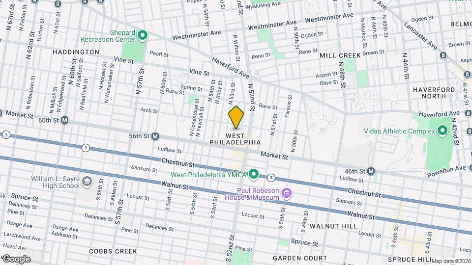 45 N Lindenwood St Map and Location Details
