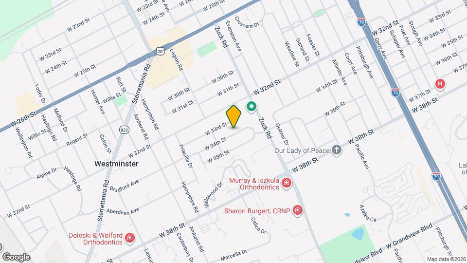 2734 W 34th Street Map and Location Details