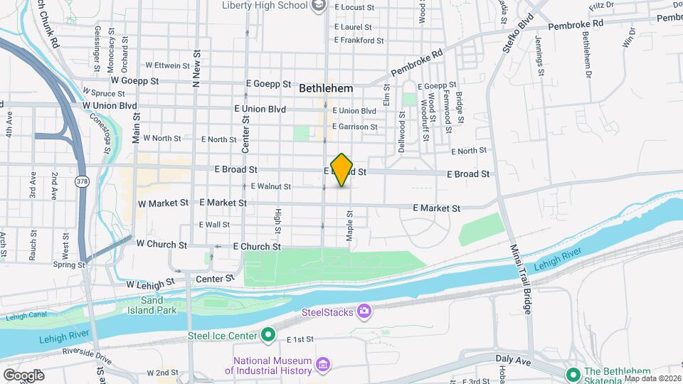 520 Pulaski St Map and Location Details