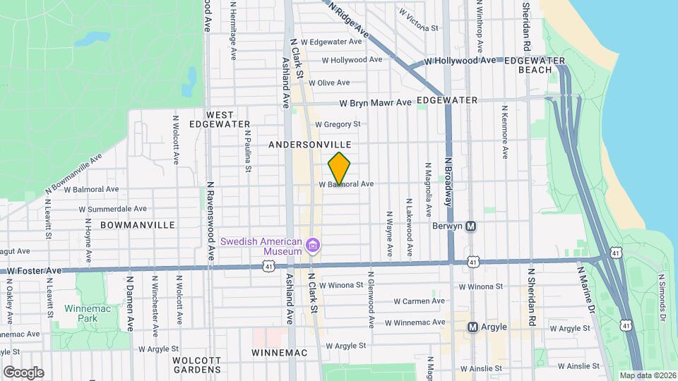 1445 W Balmoral Ave Map and Location Details