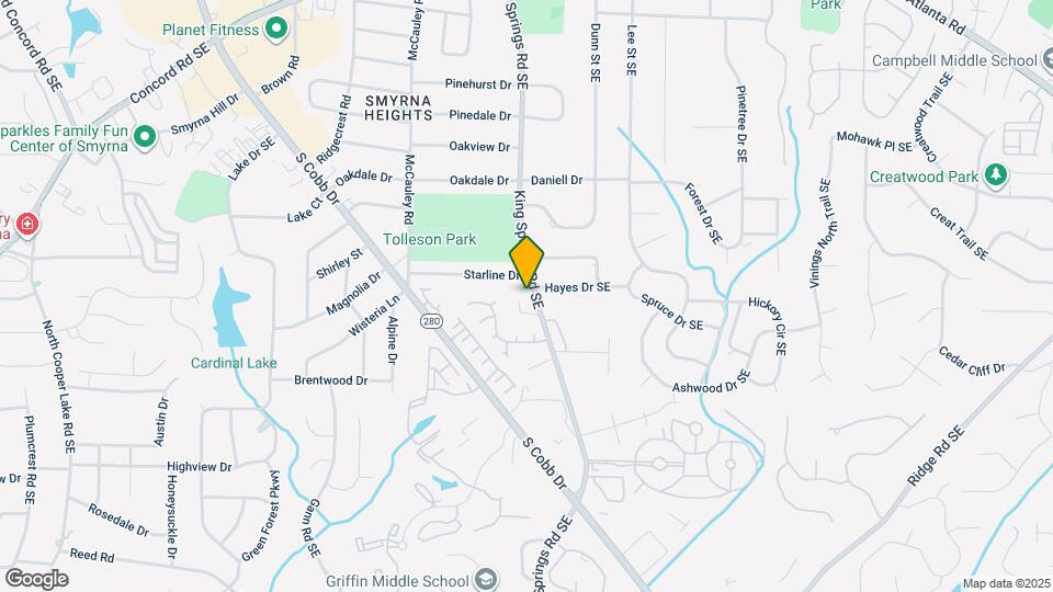 1234 King Springs Ct SE Map and Location Details